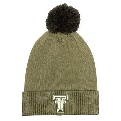Men's Under Armour  Green Texas Tech Red Raiders Freedom Collection Cuffed Knit Hat with Pom