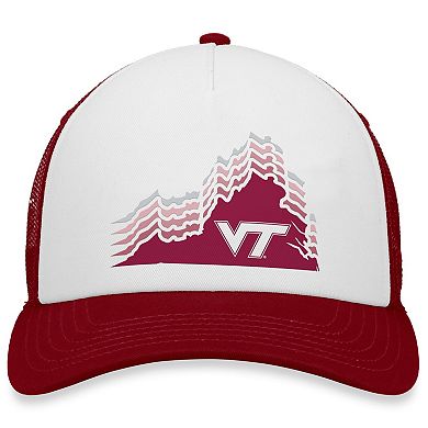 Men's Top of the World White/Maroon Virginia Tech Hokies Tone Down Trucker Snapback Hat