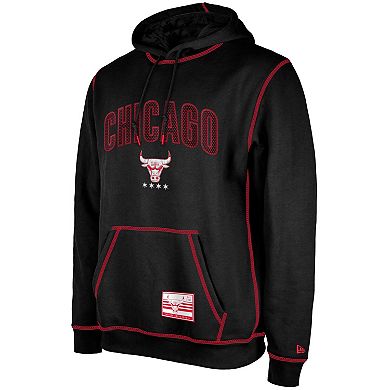 Men's New Era Black Chicago Bulls 2023/24 City Edition Satin Stitch Elite Pack Pullover Hoodie