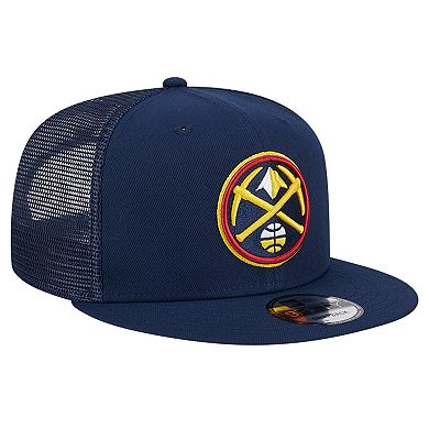 Men's New Era Navy Denver Nuggets Evergreen Meshback 9FIFTY Snapback Hat