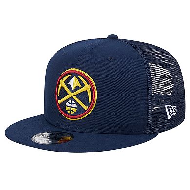 Men's New Era Navy Denver Nuggets Evergreen Meshback 9FIFTY Snapback Hat