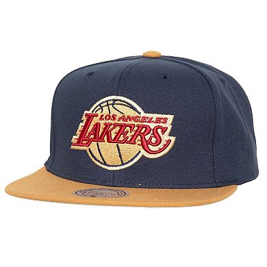 Men's Mitchell & Ness Navy Los Angeles Lakers Work It Snapback Hat