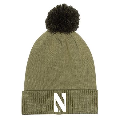 Men's Under Armour  Green Northwestern Wildcats Freedom Collection Cuffed Knit Hat with Pom