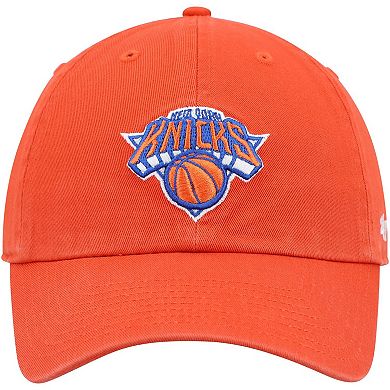 Men's '47 Orange New York Knicks Team Clean Up Adjustable Hat