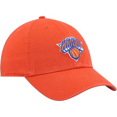Men's '47 Orange New York Knicks Team Clean Up Adjustable Hat