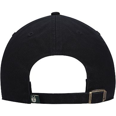 Men's '47 Black Milwaukee Bucks Logo Clean Up Adjustable Hat