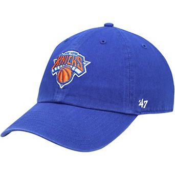 Men's '47 Blue New York Knicks Logo Clean Up Adjustable Hat