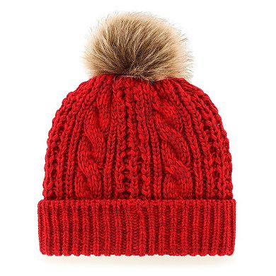 Women's '47 Red Atlanta Hawks Meeko Cuffed Knit Hat with Pom