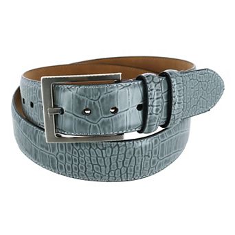 Greg Norman Men's Croco Print Leather Belt