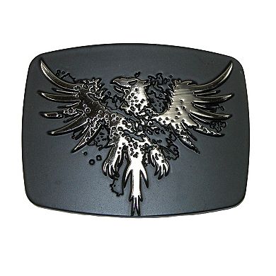 Ctm Men's Leather Bridle Belt With Phoenix Belt Buckle (2 Buckle Set)