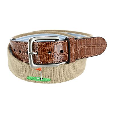 Greg Norman Collection Men's Stretch Solid Belt In Gravel, Size 32, Leather - Foto 7