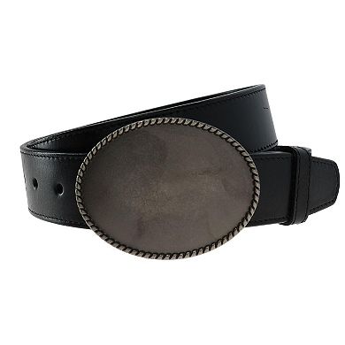 Ctm Blank Oval Belt Buckle With Edge Detail