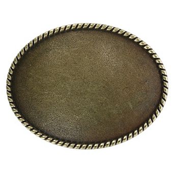 Ctm Blank Oval Belt Buckle With Edge Detail