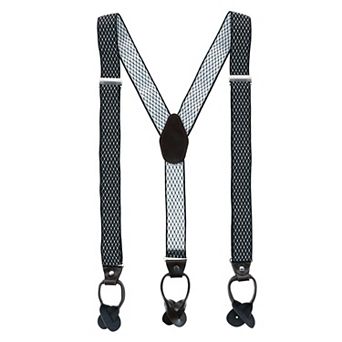 Men's 1.375 Inch Wide Dress Y-back Button-end Suspenders