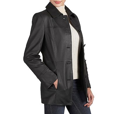 Women's Bgsd Megan Leather Car Coat