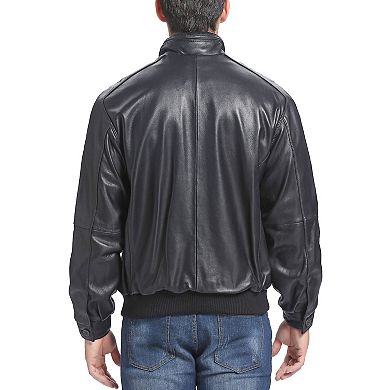 Men's Bgsd City Leather Bomber Jacket