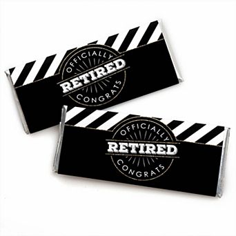 Big Dot Of Happiness Happy Retirement - Candy Bar Wrapper Retirement Party Favors - Set Of 24