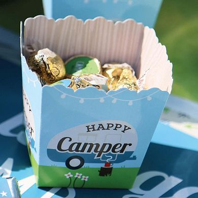 Big Dot Of Happiness Happy Camper - Mini Favor Boxes - Camping Party Treat Candy Boxes 12 Ct