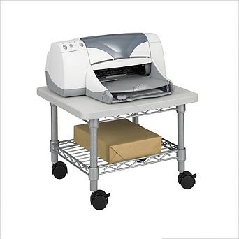 Under Desk Printer Stand Cart With Paper Shelf And Locking Casters