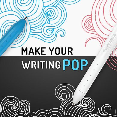 Paper Mate Inkjoy Gel Bright! Pens - Medium Point (0.7mm), Retractable, Assorted Opaque Ink - 6 Count