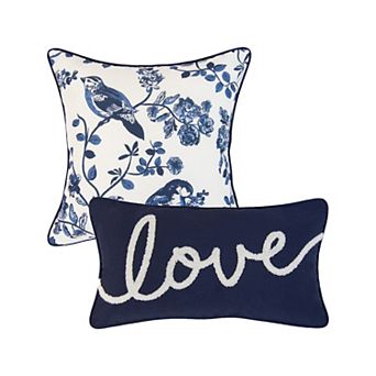 Donna Sharp Checkerboard Indigo 2 pc Pillow Set