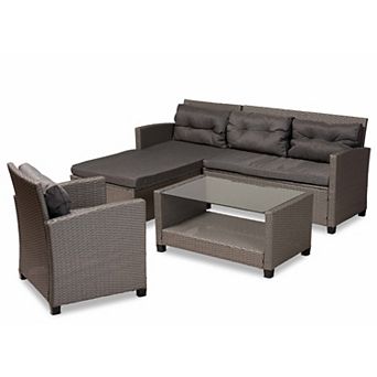 Baxton Studio Darian 4 pc Patio Set