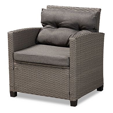 Baxton Studio Darian 4-piece Patio Set