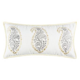 Levtex Home Kamira Embroidered Paisley Throw Pillow
