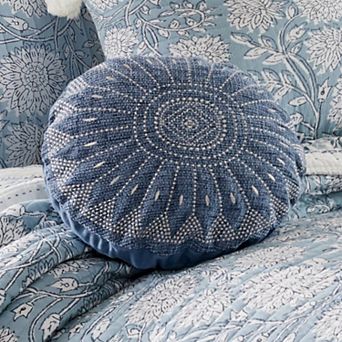 Levtex Home Adare Blue Round Throw Pillow