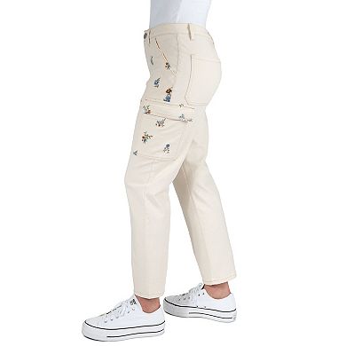 Juniors' Indigo Rein High Rise Straight Crop Jeans