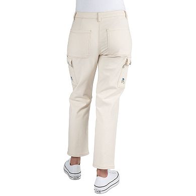 Juniors' Indigo Rein High Rise Straight Crop Jeans