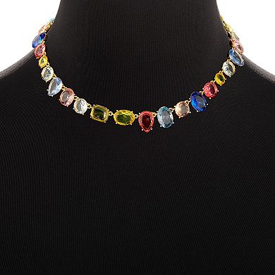 Emberly Multi Color And Shape Stones Necklace