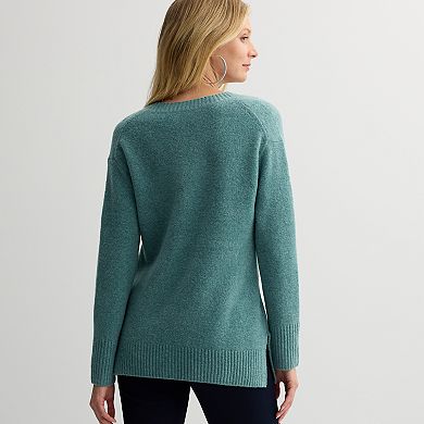 Women's Nine West V-Neck Tunic Sweater