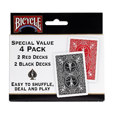 US Playing Card Co. Bicycle Standard Cards Deck 4-pk.