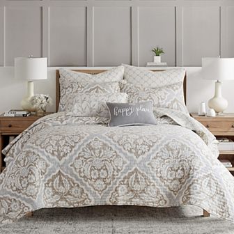 Levtex Home Becker Taupe Quilt Set with Shams