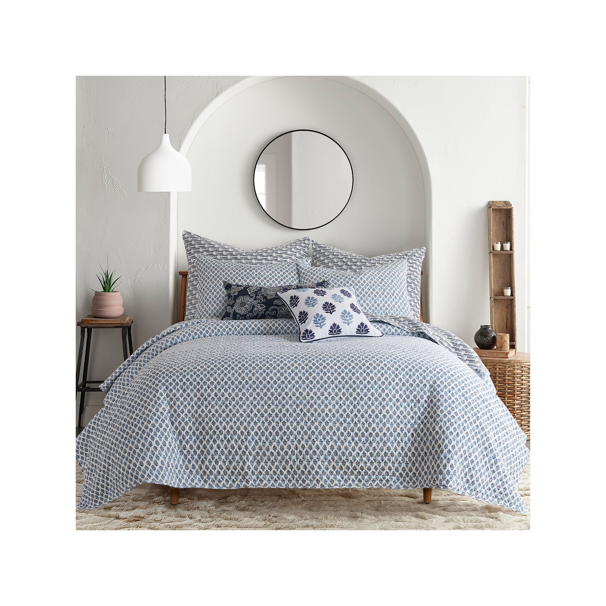 Levtex Home Aditya Quilt Set with Shams, Blue