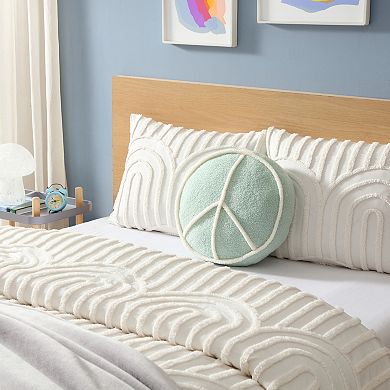 Aeropostale Peace Plush Knit Decorative Pillow