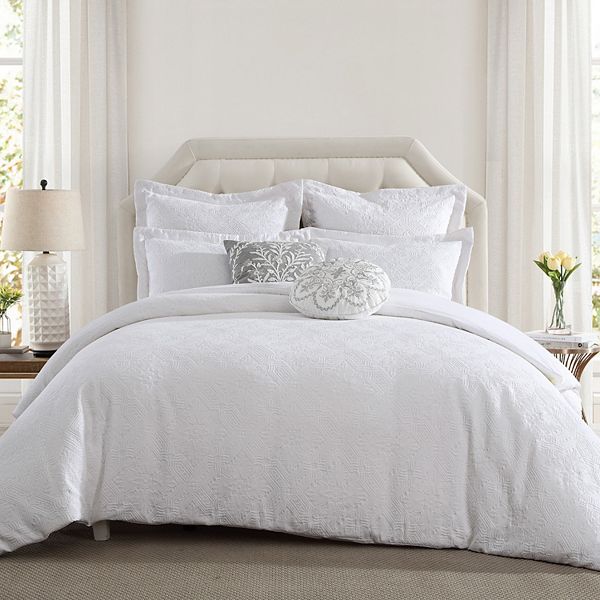 Levtex Home Matelasse Bright White Comforter Set with Shams