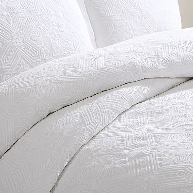 Levtex Home Matelasse Bright White Comforter Set with Shams