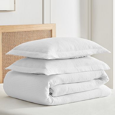 Levtex Home Reede Muslin Cream Duvet Cover Set with Shams
