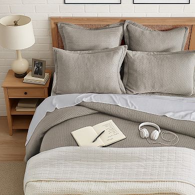 Levtex Home Reede Muslin Cream Duvet Cover Set with Shams