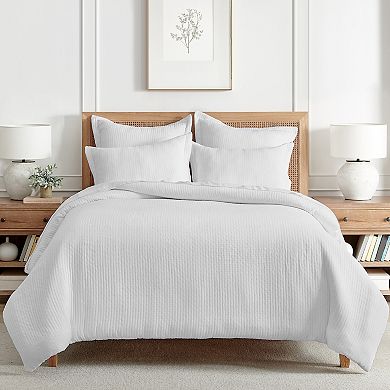 Levtex Home Reede Muslin Cream Duvet Cover Set with Shams