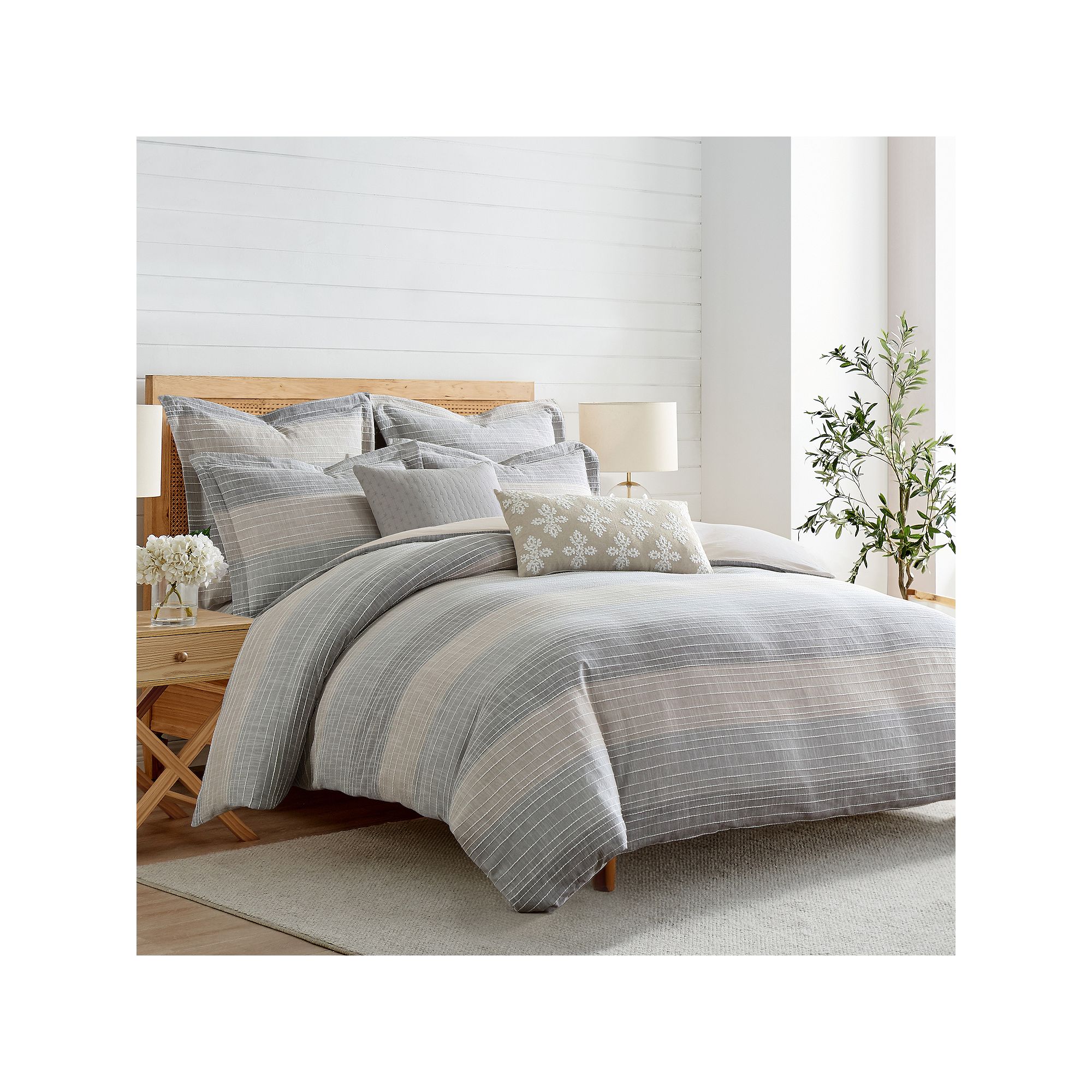 Levtex Home Sand Stripes Comforter Set with Shams, Natural