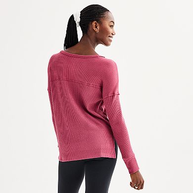 Juniors' SO® Cozy Henley T-Shirt