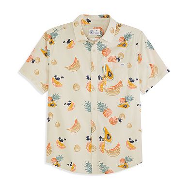 Men's Hurley Tropical Print Short Sleeve Button-Up Shirt