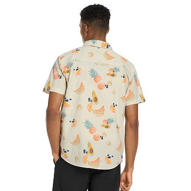 Men's Hurley Tropical Print Short Sleeve Button-Up Shirt