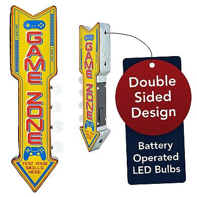 American Art Décor Retro Video Game Zone LED Marquee Wall Sign