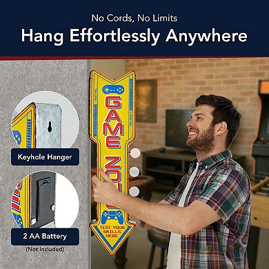 American Art Décor Retro Video Game Zone LED Marquee Wall Sign