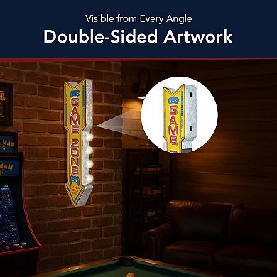 American Art Décor Retro Video Game Zone LED Marquee Wall Sign