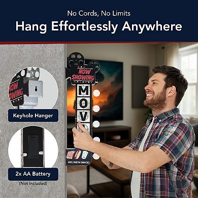 American Art Décor Now Showing Movie LED Marquee Wall Sign